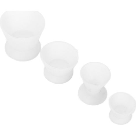 4pcs Bol Mélangeur Silicone Pro Laboratoire Dentaire, Lot Récipients Malaxage Matériaux Dentaire, Coupe Mixte Résistante, Outil Dentiste (1/5)