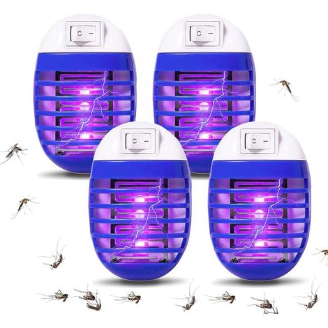 4er Pack elektrische Fliegenvernichter, Innen Fliegenfalle, Anti Mücke UV Lampe leise (1/5)