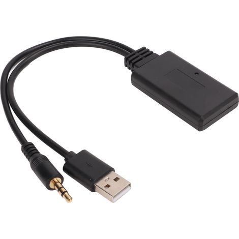 Adaptateur Bluetooth 5.0 Voiture, Récepteur Audio Stéréo USB, Câble Aux Universel pour Autoradio (1/5)