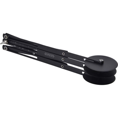 Coupe-pâte à 3 roues en acier inoxydable, réglable et extensible, pour la pâte à pizza et la cuisson au four, noir antiadhésif (1/5)
