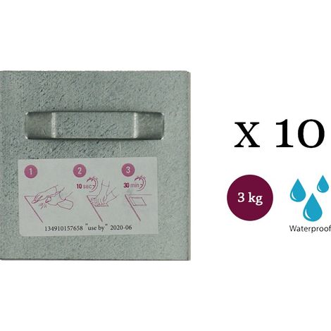 Lot de 10 attaches adhésives 70x70 mm max 3 kg pour intérieur - Fixation Dibond et miroir (1/4)