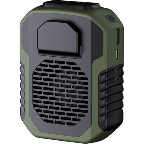 AMXCNOY Mini-Ventilator, tragbar, 6000 mAh, 3 Geschwindigkeitsstufen, ideal für Büro, Reisen und Outdoor-Aktivitäten – mit integriertem Akku, kann um die Hüfte oder um den Hals getragen werden.