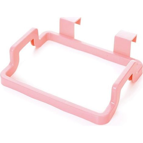 4-teiliger Plastikbeutel zum Aufhängen von Handschuhen, Handtuchhalter für den Schrank, Küchenmülleimer (rosa) (1/5)