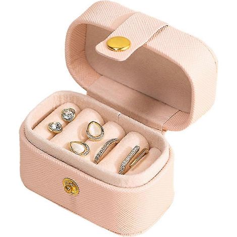 Boîte à bagues compacte de voyage, organisateur de bijoux, mini-boîte à bijoux portable pour ranger vos bagues (1/4)
