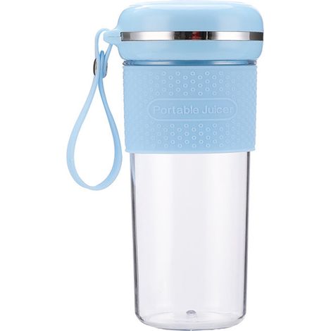 JANMIR-Blender portable, gobelet doseur individuel pour glace pilée et milkshakes, blender alimentaire, rechargeable par USB, capacité 300 ml, grand format, bleu (1/5)