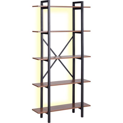 Regal mit 5 Ebenen DARBY 180 cm Dunkelbraun