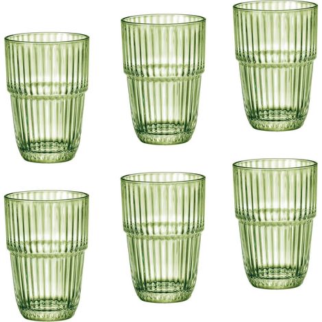 Lot de 6 Verres Barshine Longdrink, 38 Cl, Vert (1/5)
