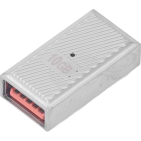 Adaptateur USB vers USB-C 10 Gbit/s 120 W 20 V 6 A, compatible avec de nombreux appareils. Adaptateur USB femelle vers USB-C femelle avec témoin lumineux pour le transfert de données et la charge. (1/5)