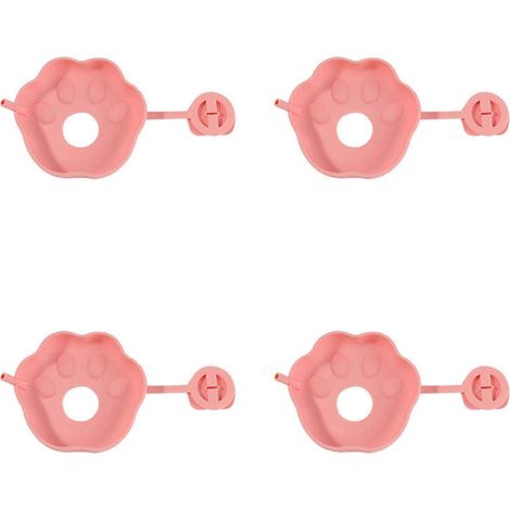 Porte-glace innovant en silicone en forme de patte de chat, compatible lave-vaisselle, idéal pour les réunions de famille, disponible en rose et bleu. (1/5)