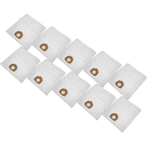 vhbw 50x sacs compatible avec Makita 446L, VC2010L, VC2021L, VC2511, VC2512L, VC3011L aspirateur - microfibres non tissées, blanc (1/4)