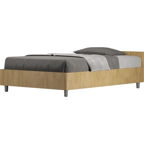 Letto una piazza e mezza - NUAMO - Colore: Quercia Natura - Dimensione Rete: 120x190 - Tipologia Letto: Senza Rete (1/5)