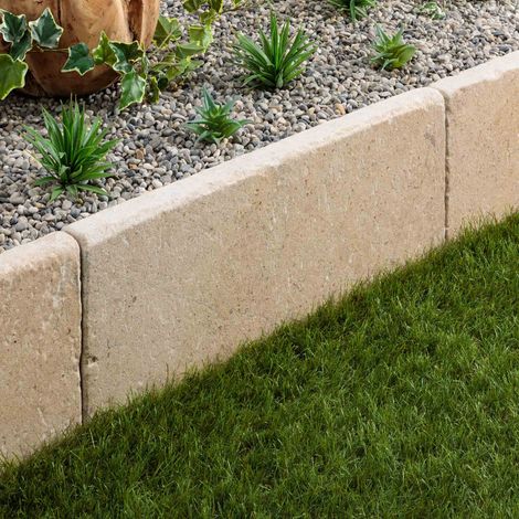 Bordure de jardin Pierre d'Egypte Bronze 70x33x5 cm (à l'unité) - RO'MA NATURE (1/4)