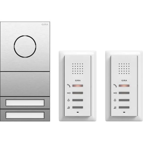 Gira Zweifamilienhauspaket 2407000 ZFH-Paket Audio 106 Edelstahl 2407000 (1/2)