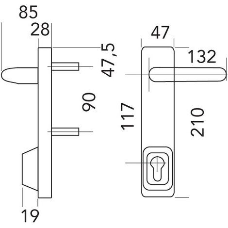 JPM – Serrure antipanique avec béquille débrayable – Compatible portes bois, métal, PVC jusqu'à 55 mm – Fonction clé prisonnière – Haute résistance effraction
