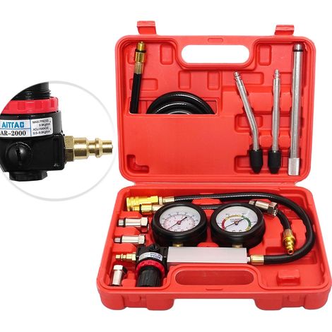 Leak Tester Bottle with Two Gauges, 0-100PSI/0-7Bar (1/5)