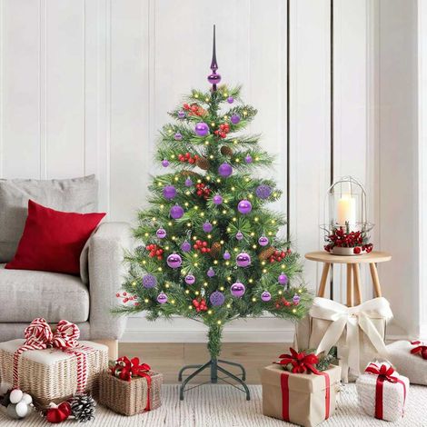 Árbol de Navidad artificial Verde 150 cm PVC y Metal