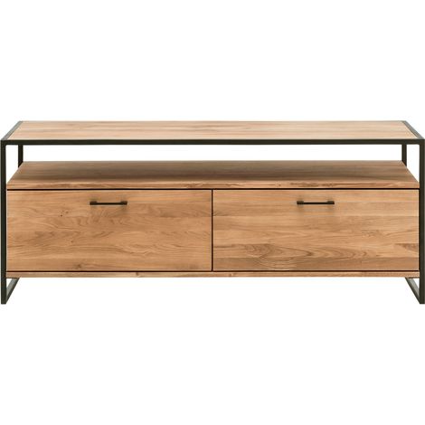 TV Lowboard Eiche massiv geölt FORST-64, inkl. Beleuchtung, B/H/T: ca. 175/60/52 cm (1/4)