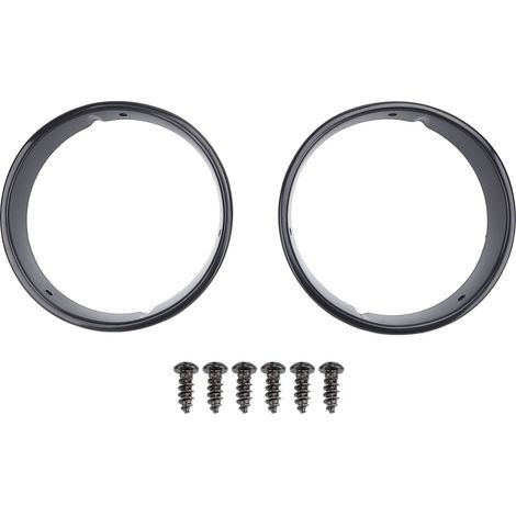 2 cubiertas para faros delanteros, resistentes a los arañazos, color negro, embellecedor decorativo para faros delanteros, para TJ 1997 a 2006. (1/5)