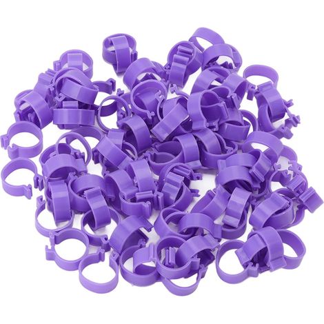 100 pièces pied de poulet canard poule cuisses d'oie anneaux pince pied de volaille outils agricoles (18mm) (1/5)