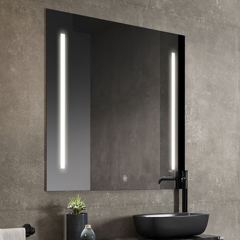 Miroir éclairage LED de salle de bain DEKA avec interrupteur tactile et anti-buée - 80x80cm (1/3)