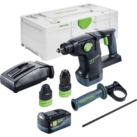 Martello combinato a batteria Festool KHC 18 EB-Basic 18 V 2,6 J SDS-Plus Brushless + 1x batteria ricaricabile 5,0 Ah + caricatore + systainer