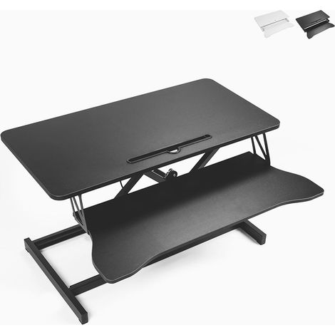 Soporte ajustable en altura para monitor de PC de escritorio Jallo+ - Negro