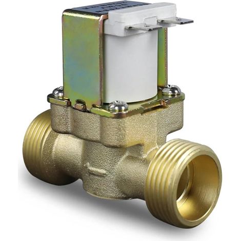 Électrovanne en laiton G 3 sur 4 normalement fermée interrupteur magnétique 12 V CC sur 24 V CA sur 220 V CA chauffe eau solaire 12V (1/4)