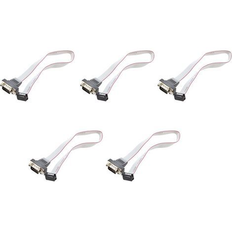 5X DB9 RS232 une 10 Broches Ruban Connecteur Cable Adaptateur (1/4)