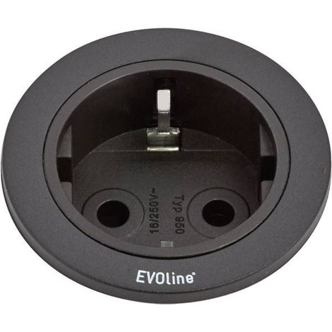 EVOline 159280000900 Multipresa ad incasso 1 parte Nero 1 pz. (1/4)