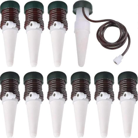 Kit de 10 clous de jardin auto-arrosants pour l'irrigation des plantes d'intérieur et d'extérieur (1/5)