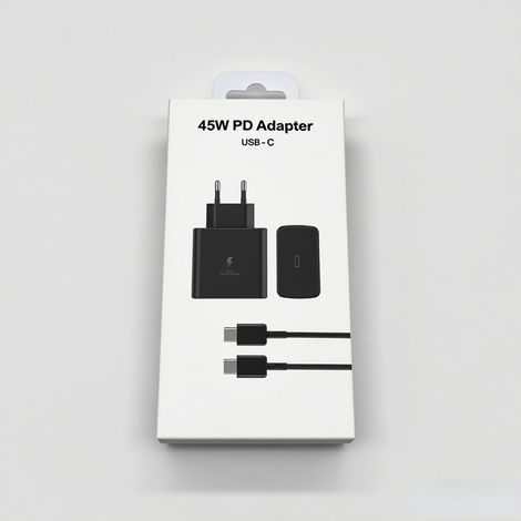 EU Chargeur Rapide PD 45W avec Câble Type-C 5A de 1M pour Téléphones Samsung S24 (1/4)