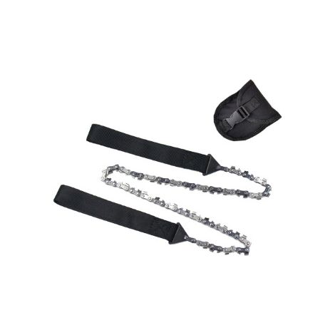 Scie à Chaîne Manuelle de Poche, Scie Corde de Survie pour Extérieur, Outil de Jardinage et Abattage, Scie à Chaîne de Camping, 33 Dents, Noir (1/5)