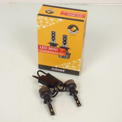 set von 2 led-birnen h1 12v p14,5s flosser für auto 91m3021 h1 (1/5)