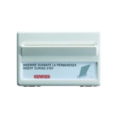 INTERRUPTEUR BADGE ELETTROMEC.3M SY/WT GEWISS GW20820