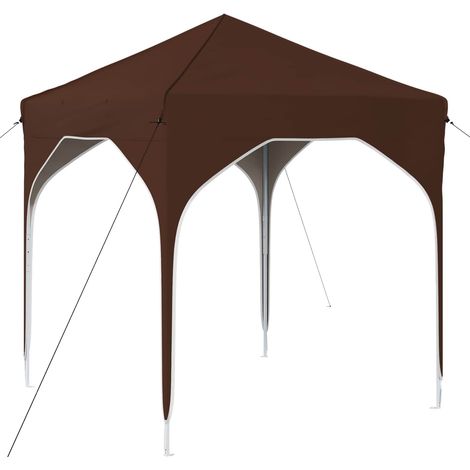 Pop-up Partyzelt 194 x 194 x 245 cm Braun vidaXL