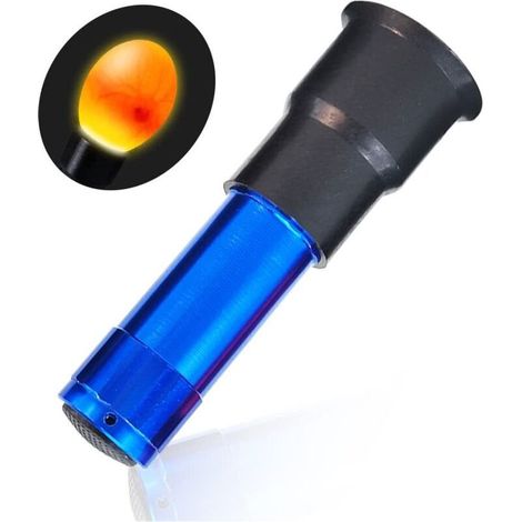 Testeur d'œufs lumineux et froid à LED pour poulet, caille, volaille, incubateur, couveuse, trappe (bleu) (1/5)
