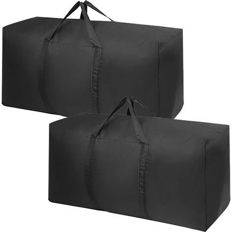 2 Pack Extra Large Moving Bags with Strong Zippers & Carrying Handles black (1/5)