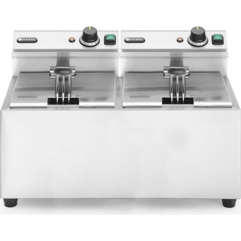 Mastercook Gewerbefritteuse 7 kW 230 V 2 x 8 l – Hendi 207307