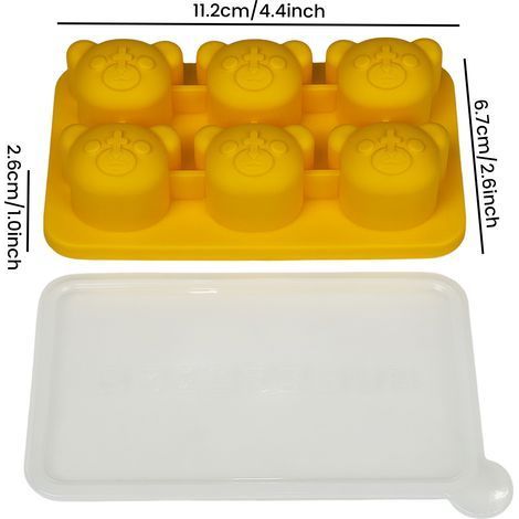 Moule à Glaçons Silicone Alimentaire, Forme Ours et Étoile Créative, Moule à Glace Rapide Réutilisable pour Cocktail Whisky Café, 1 Pièce