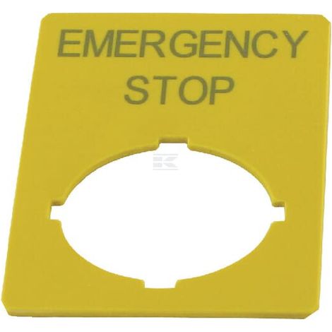 Etiqueta de parada de emerg. EATON M22XZKGB99 (1/2)