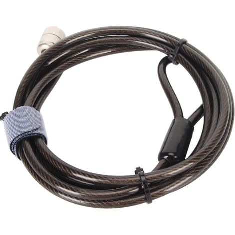 Câble antivol pour PC portable avec serrure à clé, réglable et transportable. (1/5)