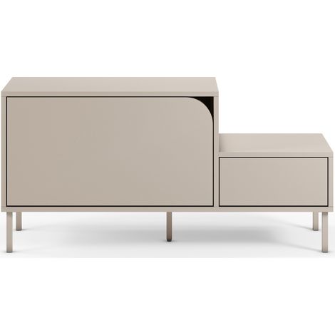 Meuble d'entrée 2 portes beige 120 cm - Jonas