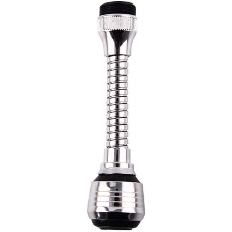 Aeratore, aeratore per soffione doccia in cromo nero, aeratore per rubinetto da cucina, accessorio per rubinetto da cucina, compatibile con diametri di 22 mm. (1/4)