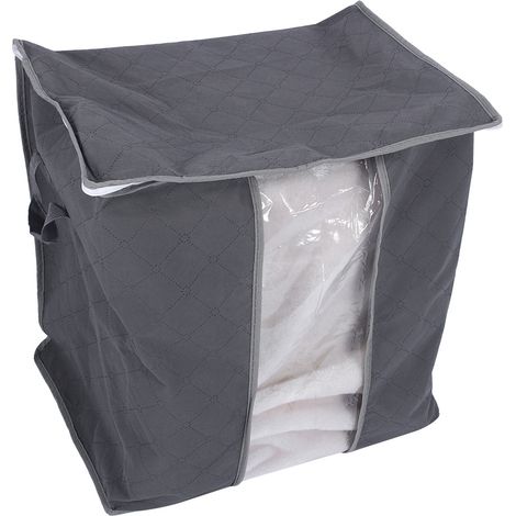 Boîte de rangement pour vêtements sains en fibre de charbon de bambou, contenant un sac gris (1/5)