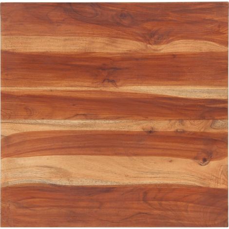 vidaXL Piano Tavolo in Legno Massello di Acacia 25-27 mm 60x60 cm