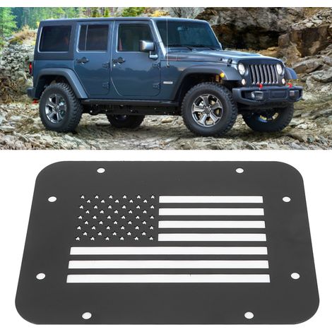 Heckklappen-Lüftungsgitterabdeckung im US-Flaggen-Design, passend für Jeep Wrangler JK 2- oder 4-Türer Modelle 07-18 (1/5)
