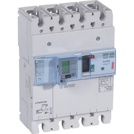 Interruttore differenziale elettronico DPX³250 potere di interruzione 36kA 400V - 4P - 40A - LEG420352