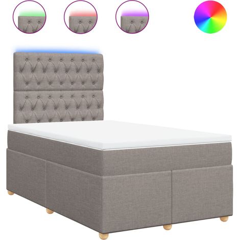 Maison Exclusive - Giroletto a Molle con Materasso Tortora 120x190 cm in Tessuto (1/5)