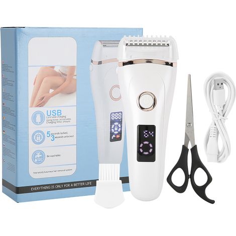 Rasoir électrique femme rechargeable USB étanche anti-bruit épilation douce (1/5)