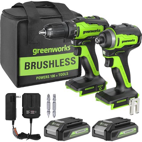 Perceuse et Visseuse à Percussion GD24ID200 PLUS 2 Batteries 24V 2Ah et Chargeur, Perceuse-visseuse sans fil (1/5)